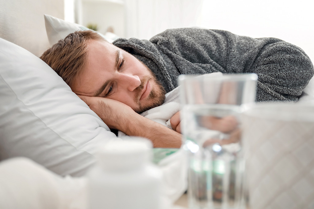 Influenssan oireet vievät usein sängyn pohjalle.