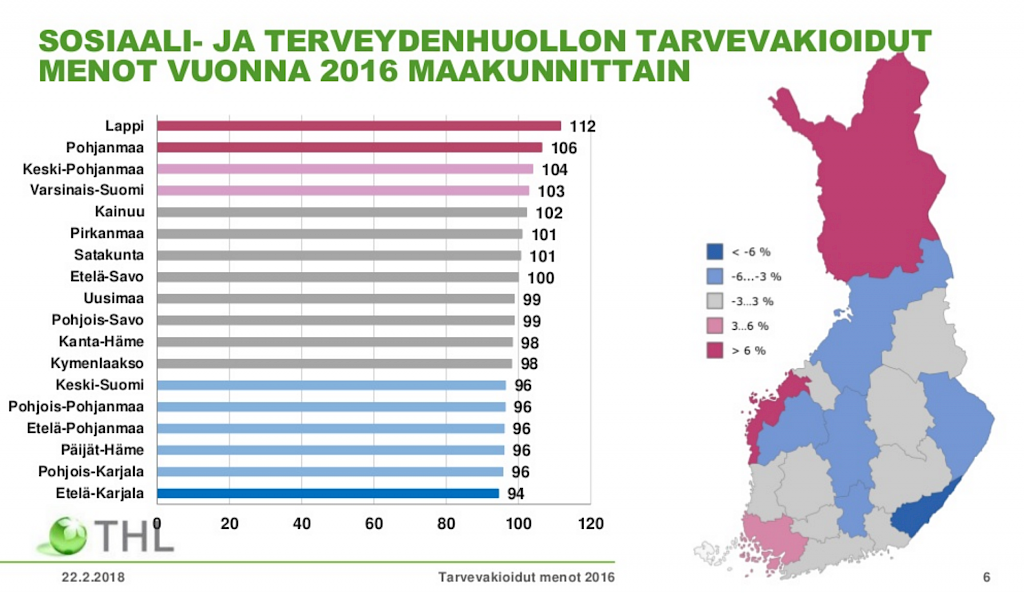 Kuntien väliset erot sote-menoissa tuhansia euroja