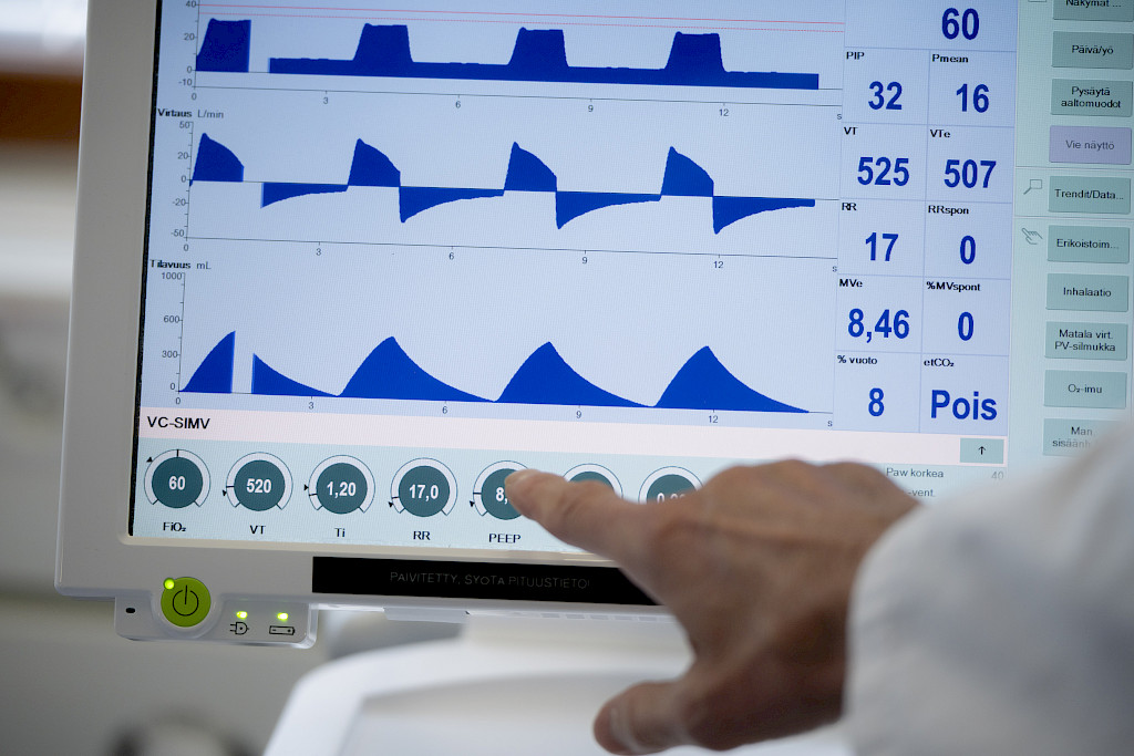 Yleisimmät syyt tehohoidolle olivat hengitys- ja verenkiertovajaus sekä tajunnan häiriöt.